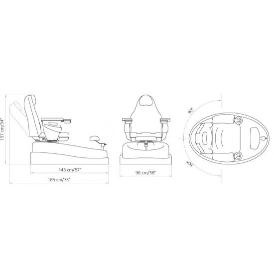 Педикюрное кресло "PEDI SPA" с гидромассажной ванной