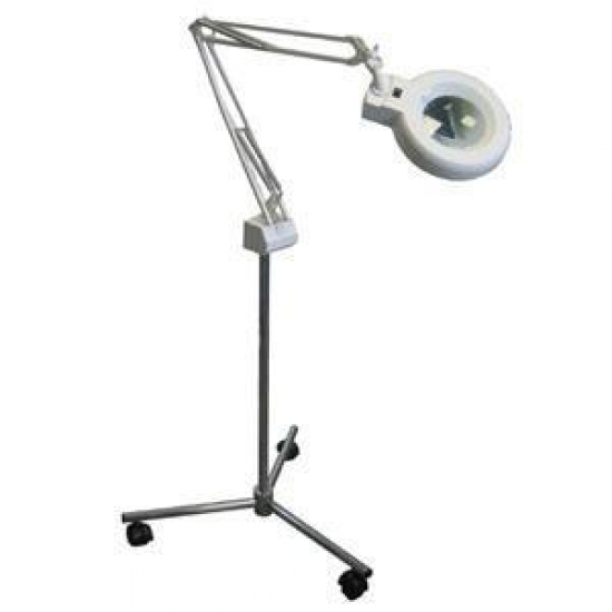 Лампа лупа 3 д белая на стойке